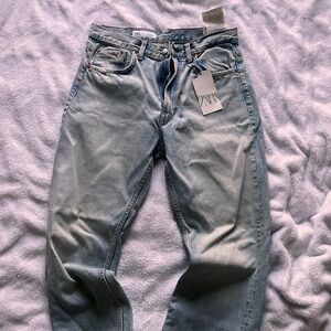 Zara Women's Blue Relaxed Jeans